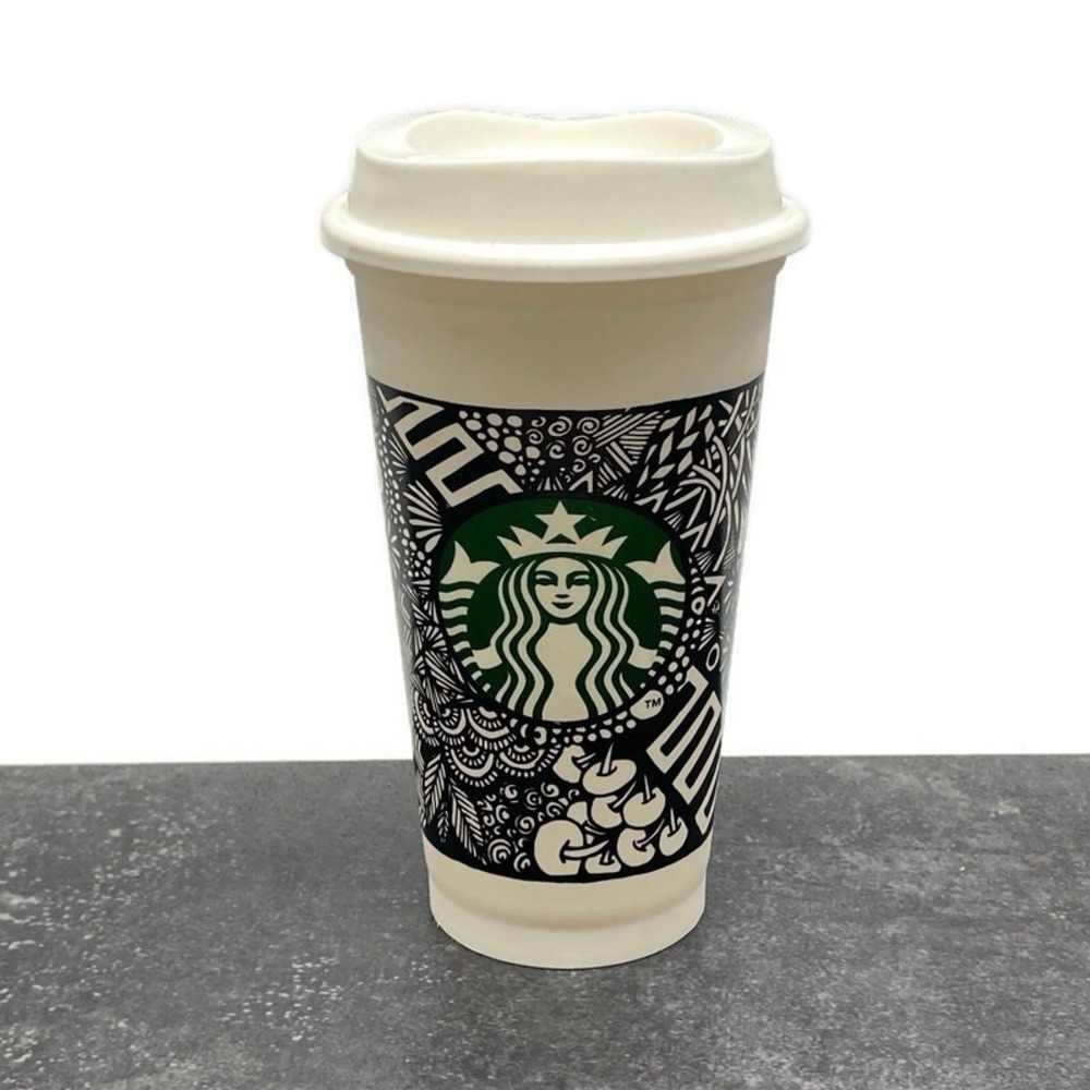 Starbucks‎ Reusable 16 oz Travel Cup Contest 2014 Artist Brita Zenspire Design